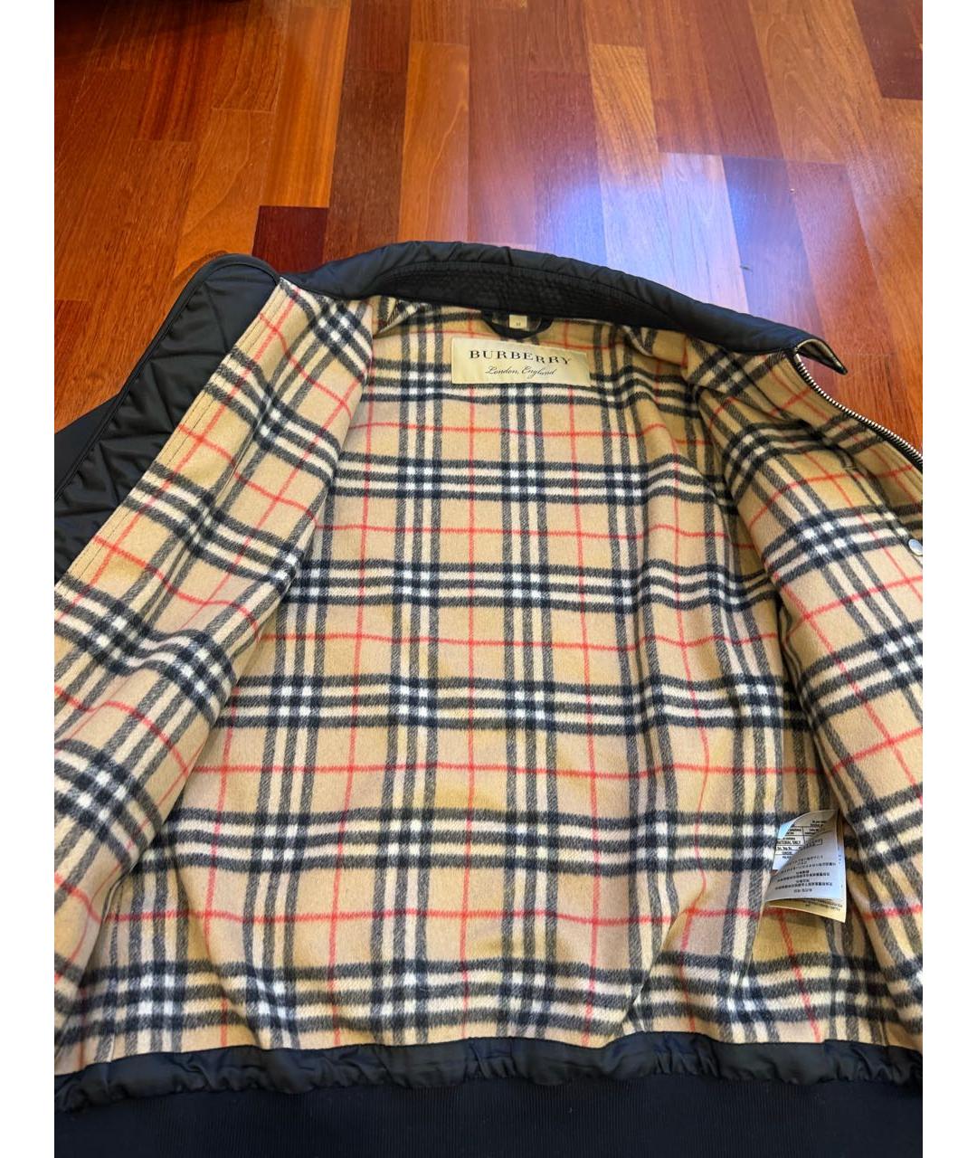 BURBERRY Черная нейлоновая куртка, фото 3