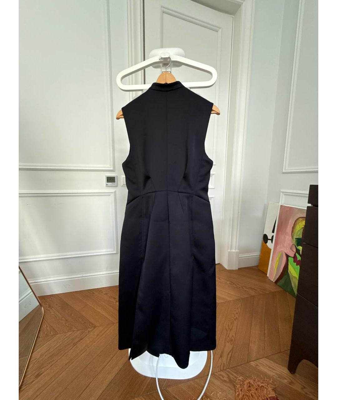 3.1 PHILLIP LIM Черное атласное коктейльное платье, фото 2