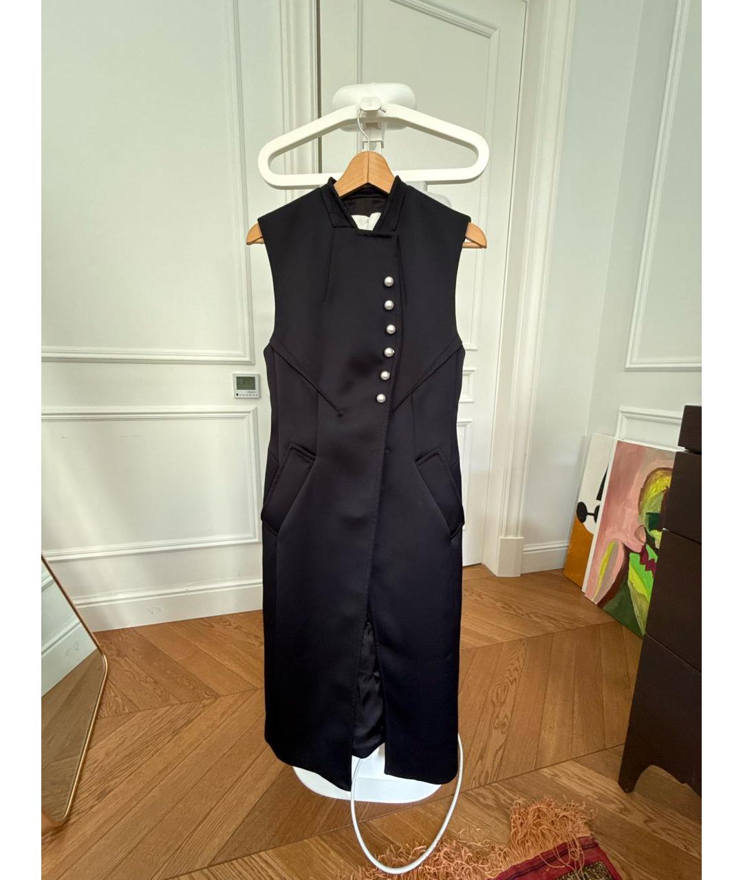 3.1 PHILLIP LIM Черное атласное коктейльное платье, фото 5