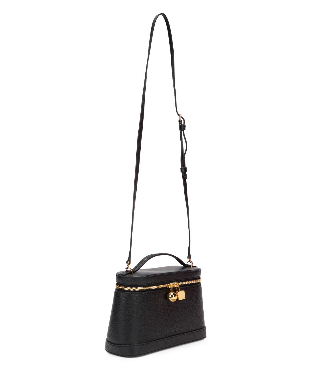 JACQUEMUS Черная кожаная сумка через плечо, фото 3