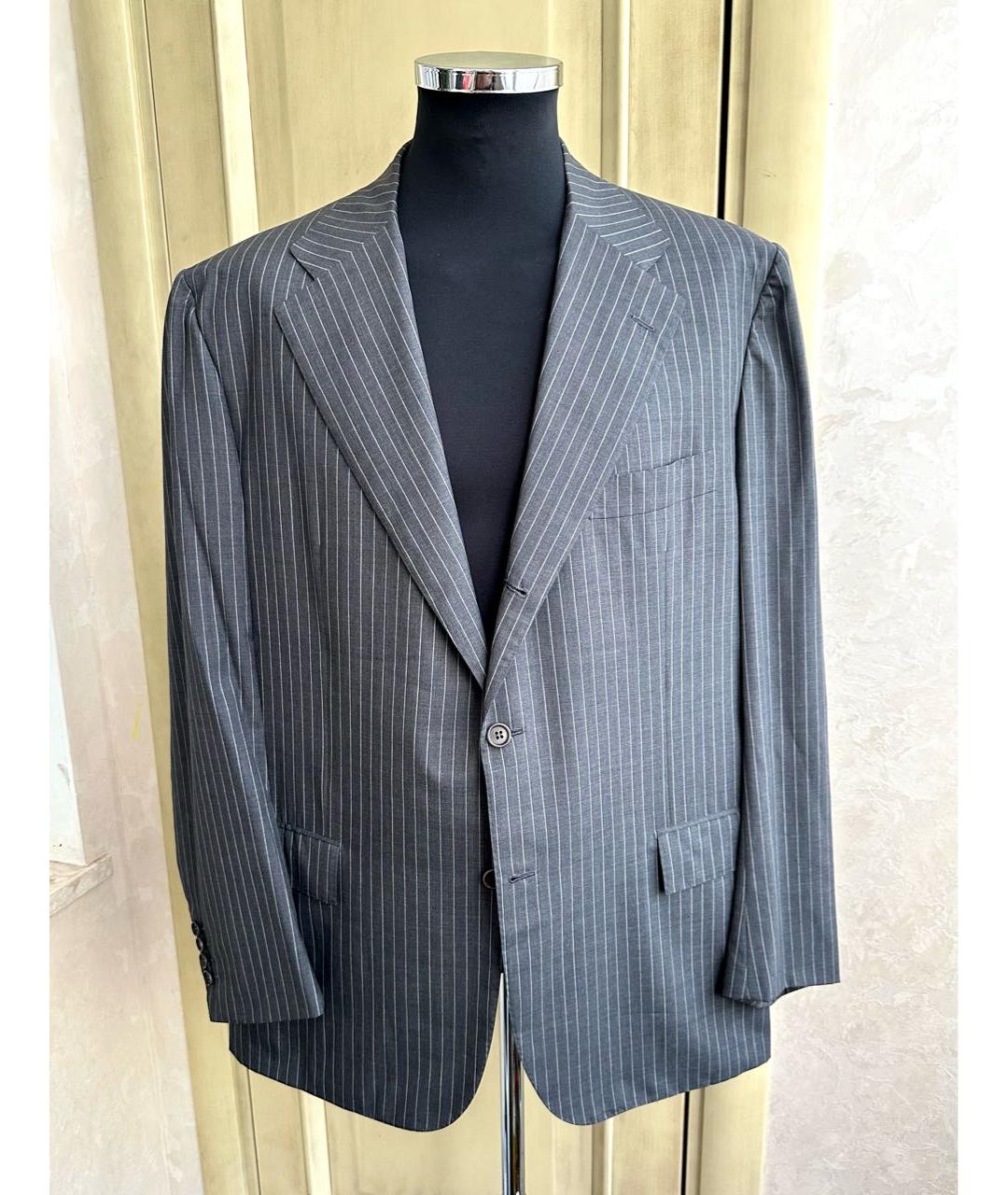 KITON Серый классический костюм, фото 9
