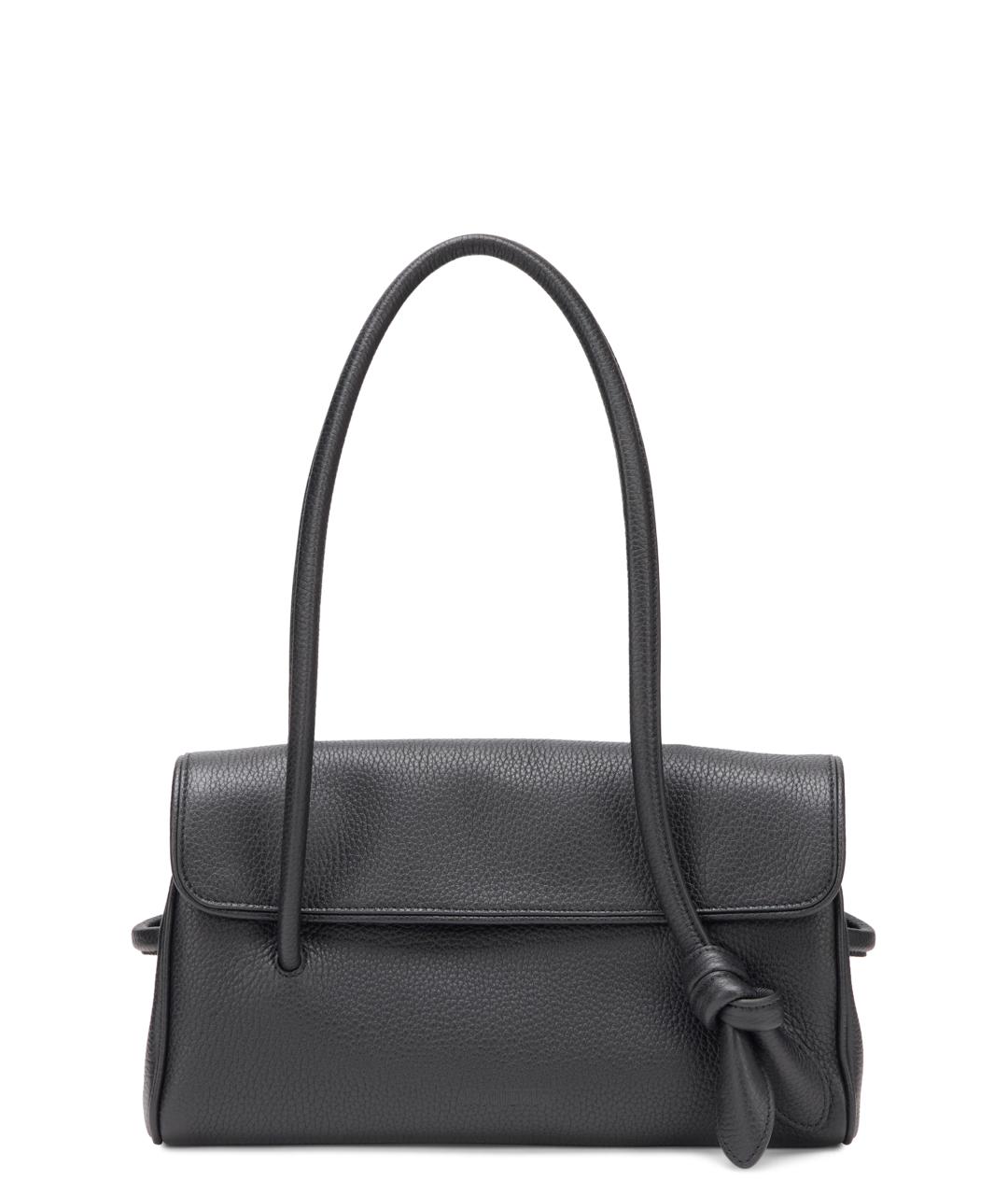 JACQUEMUS Черная кожаная сумка через плечо, фото 1
