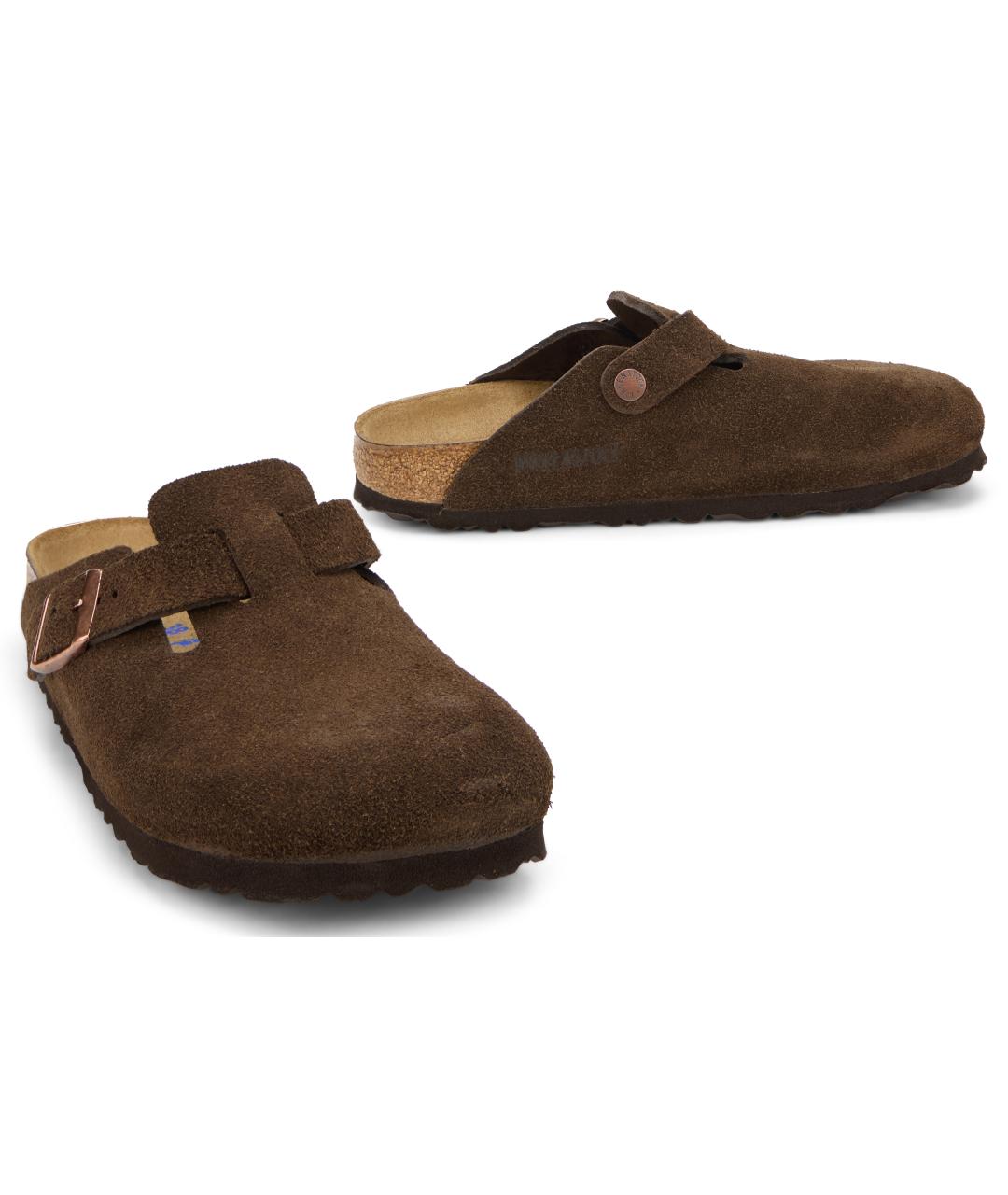 BIRKENSTOCK Коричневые замшевые мюли, фото 2