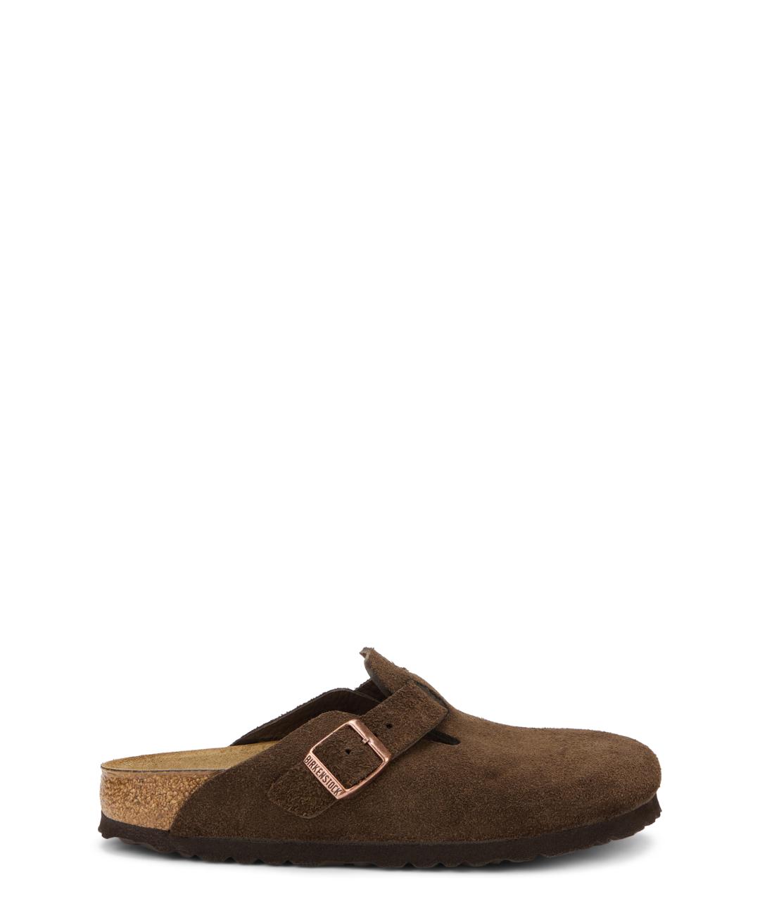 BIRKENSTOCK Коричневые замшевые мюли, фото 1