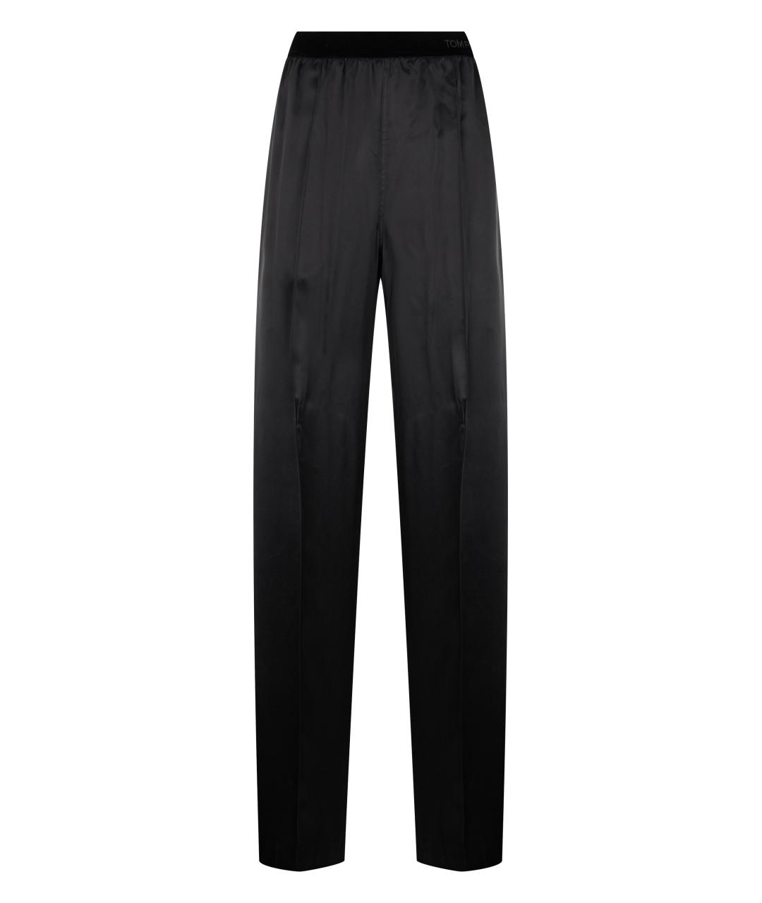 TOM FORD Черные шелковые прямые брюки, фото 1