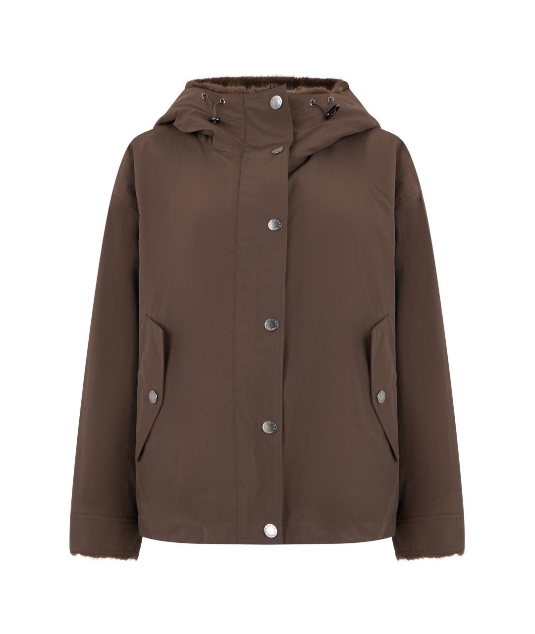 WEEKEND MAX MARA Коричневая полиэстеровая куртка, фото 1