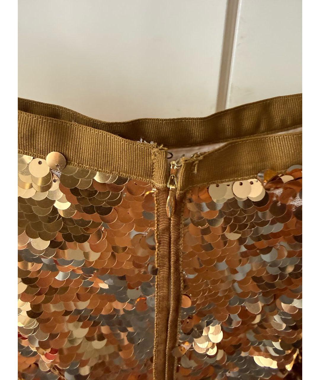 WEEKEND MAX MARA Золотая юбка миди, фото 6