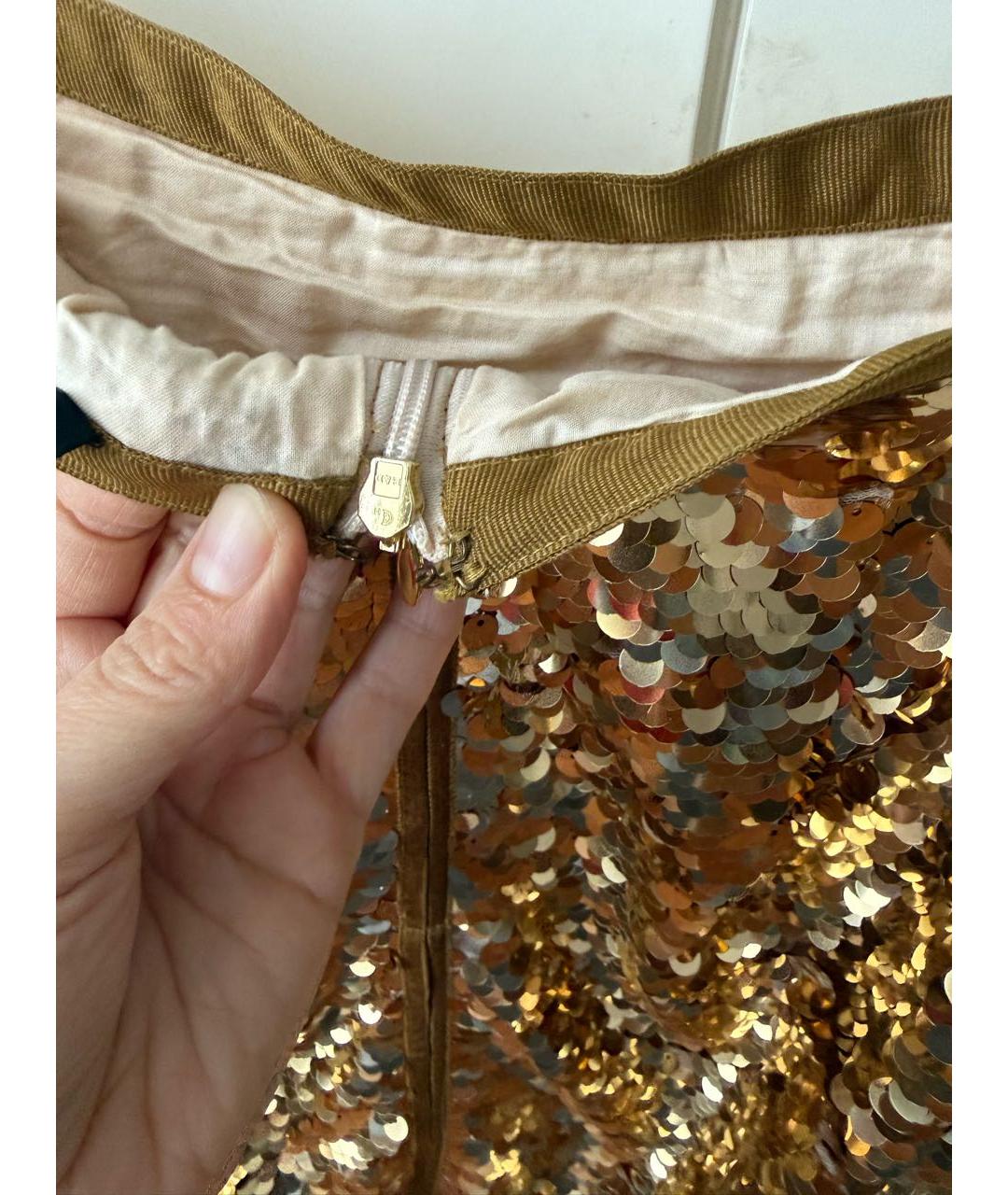 WEEKEND MAX MARA Золотая юбка миди, фото 5