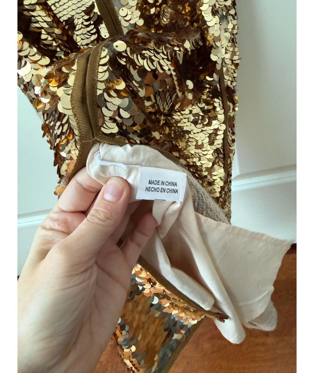 WEEKEND MAX MARA Золотая юбка миди, фото 7