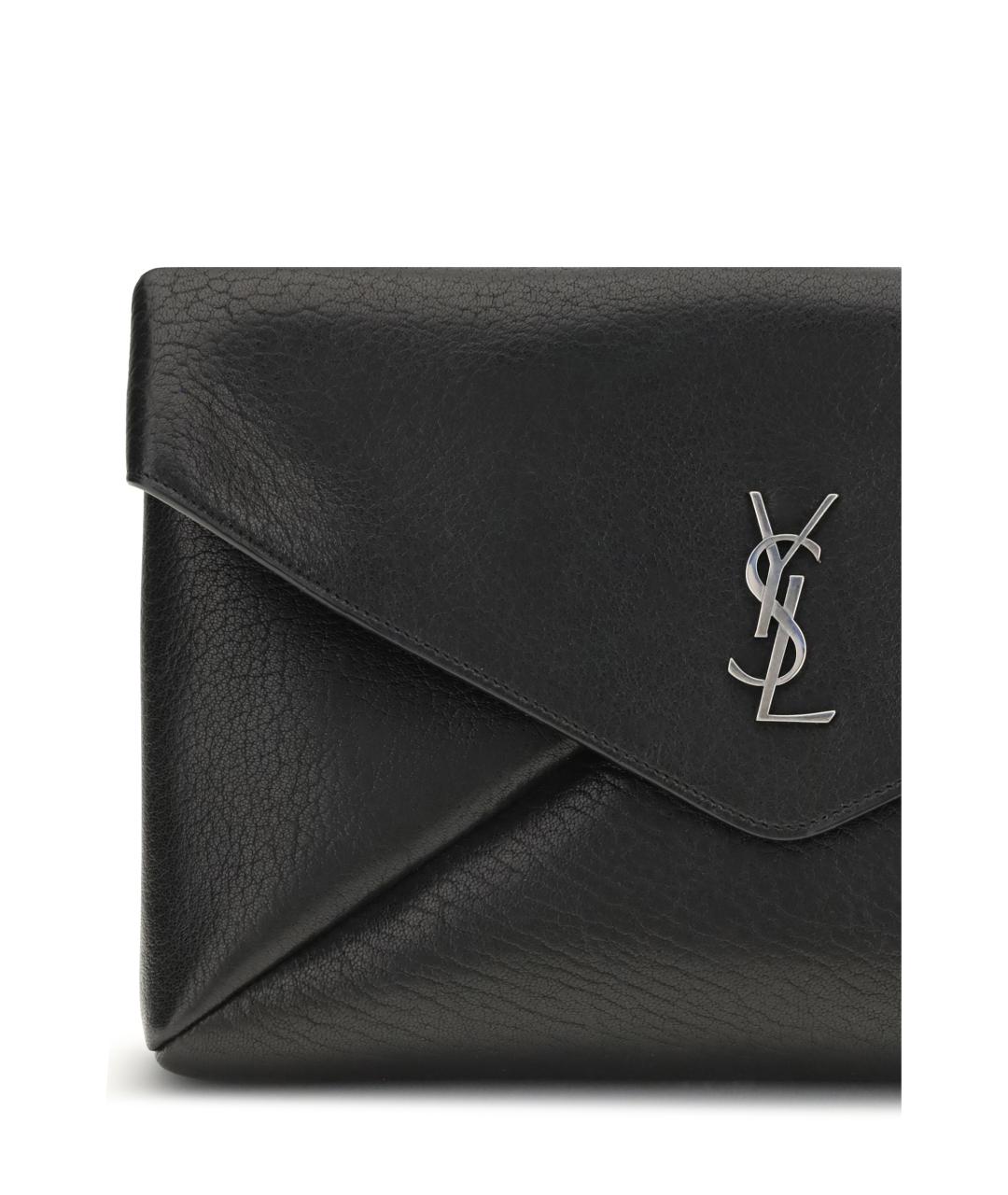 SAINT LAURENT Черная кожаная папка для документов, фото 4