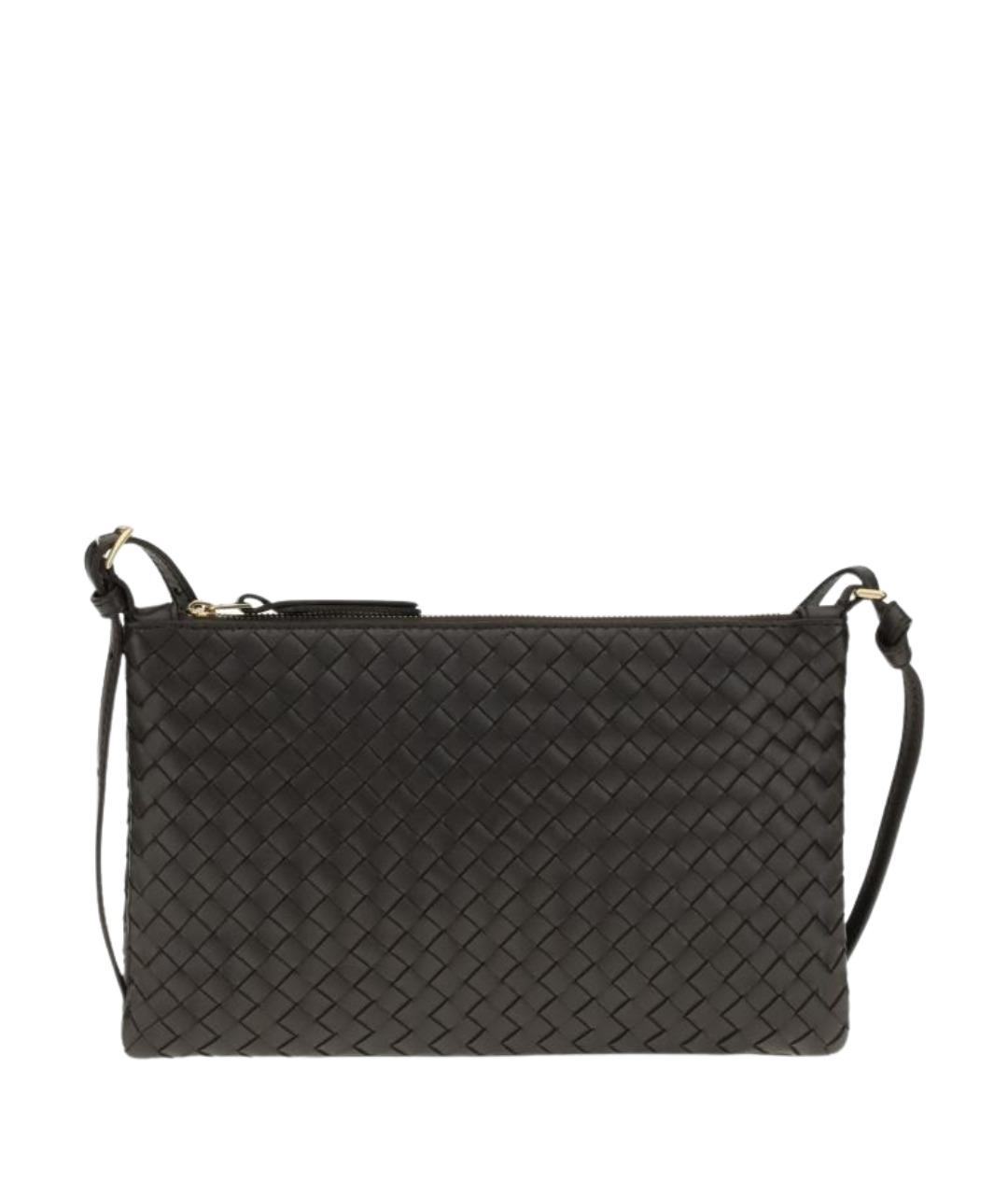 BOTTEGA VENETA Коричневая кожаная сумка через плечо, фото 1