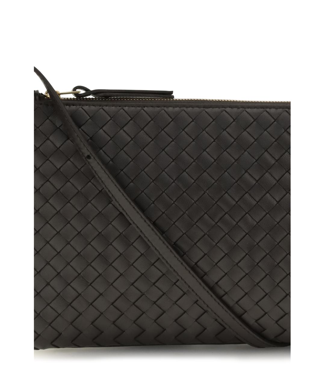 BOTTEGA VENETA Коричневая кожаная сумка через плечо, фото 4