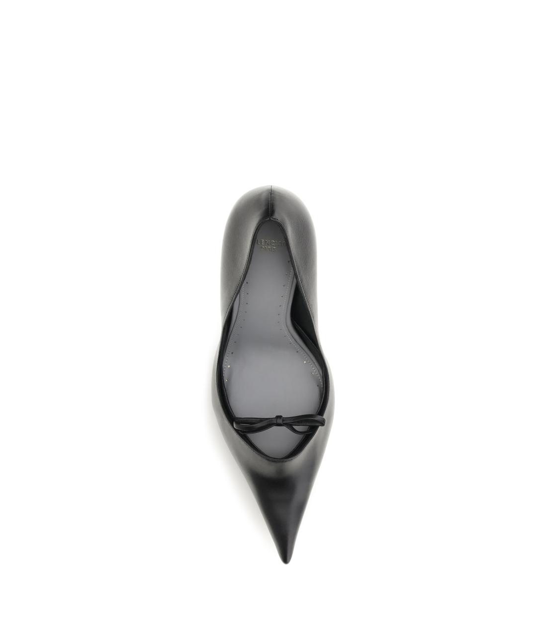 BALENCIAGA Черные кожаные туфли, фото 4