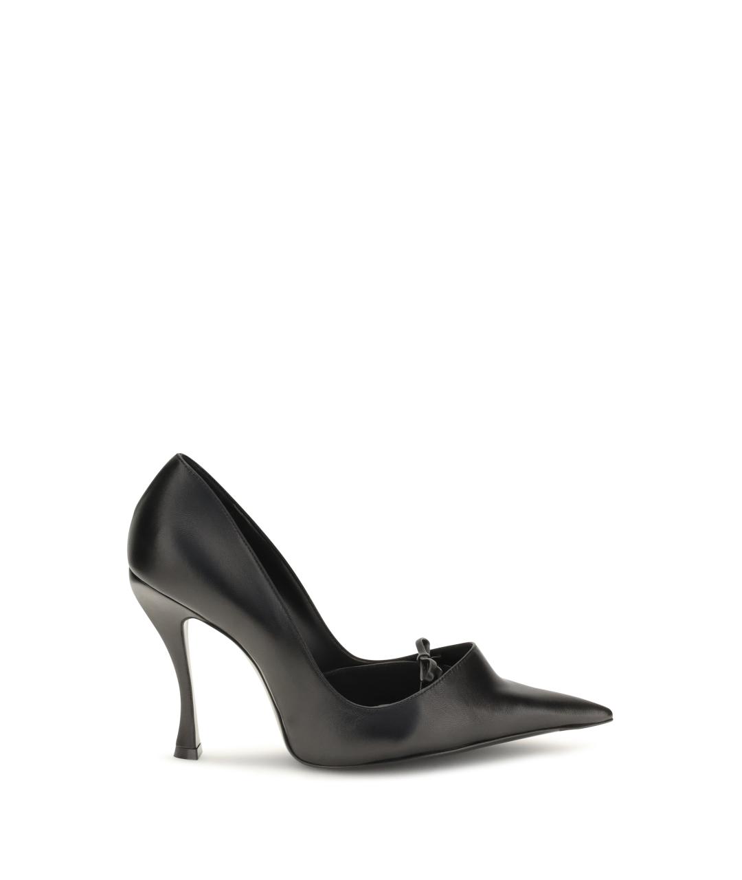 BALENCIAGA Черные кожаные туфли, фото 1