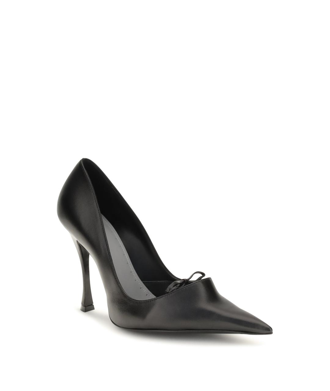 BALENCIAGA Черные кожаные туфли, фото 2