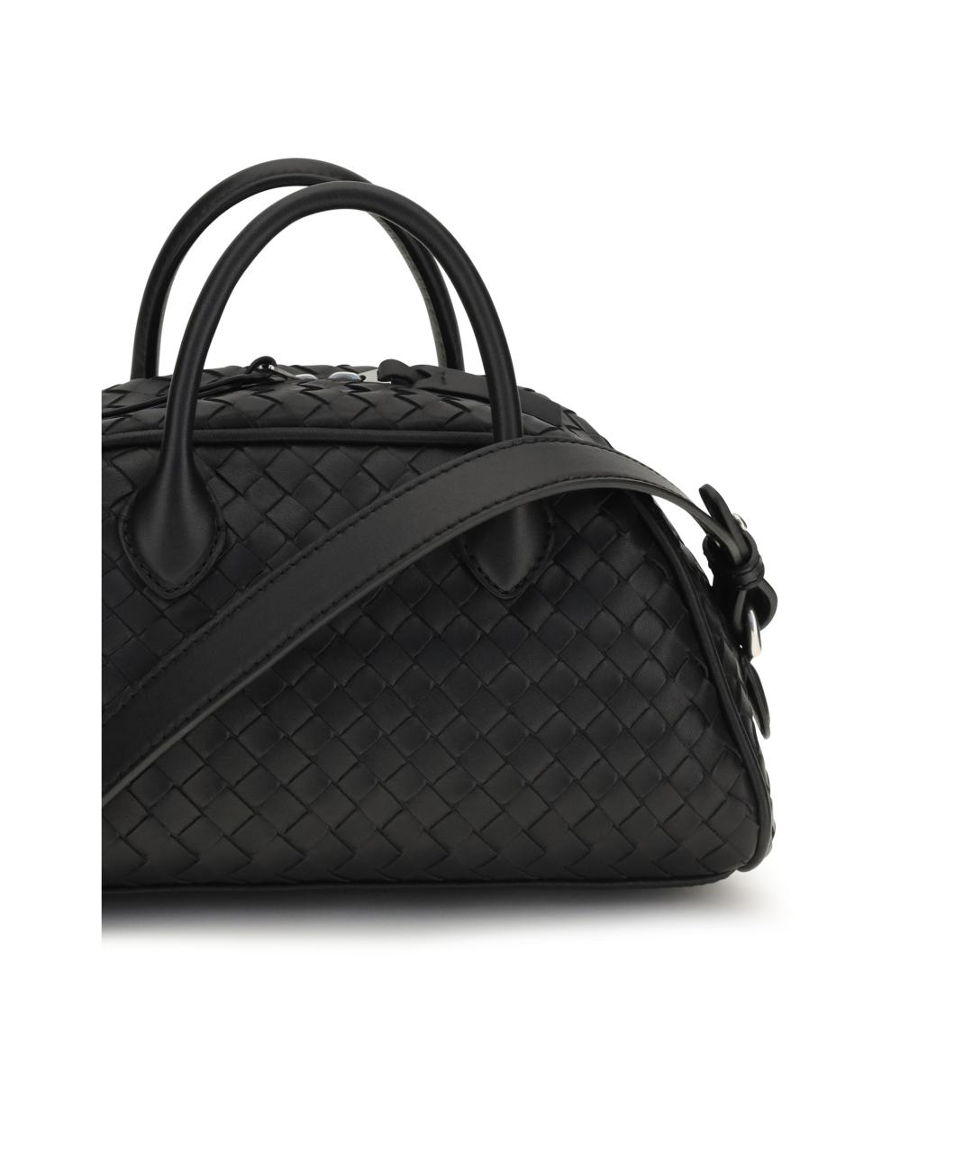 BOTTEGA VENETA Черная кожаная сумка тоут, фото 4