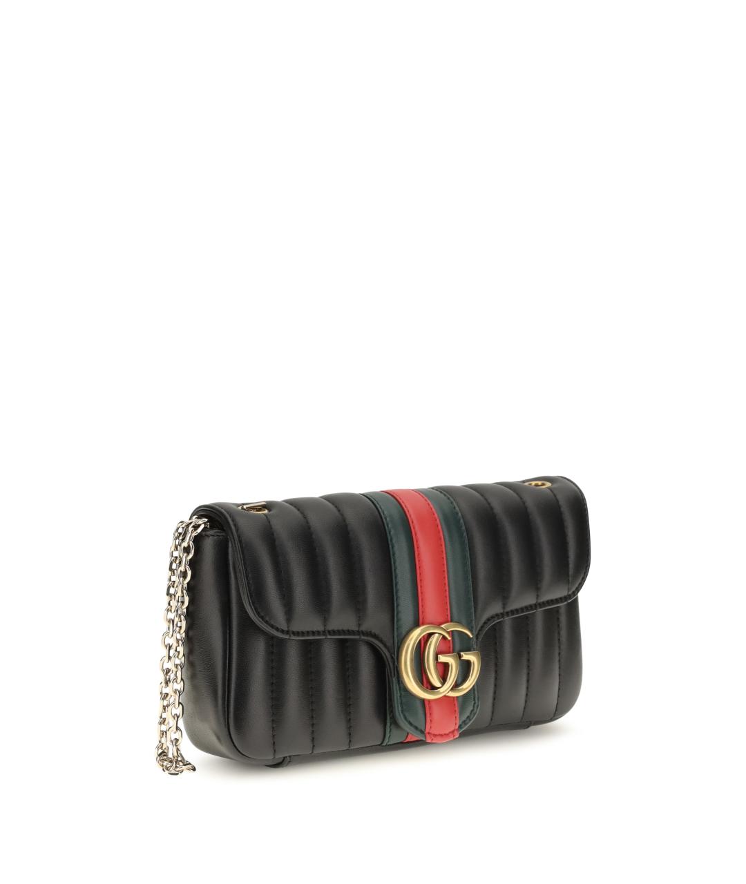 GUCCI Черная кожаная сумка через плечо, фото 2