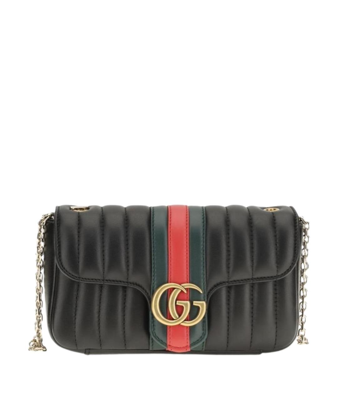 GUCCI Черная кожаная сумка через плечо, фото 1