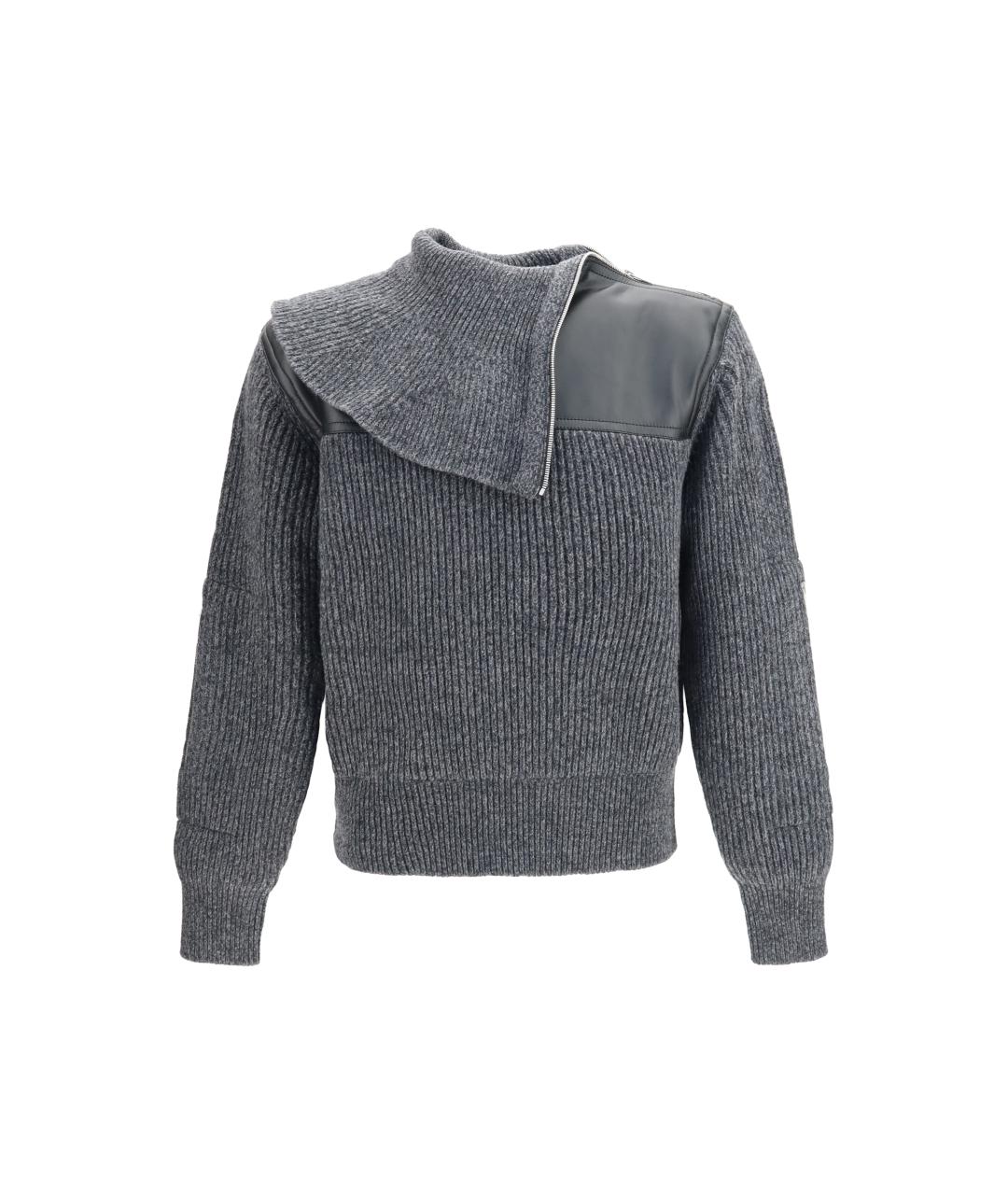 BOTTEGA VENETA Серый шерстяной джемпер / свитер, фото 4