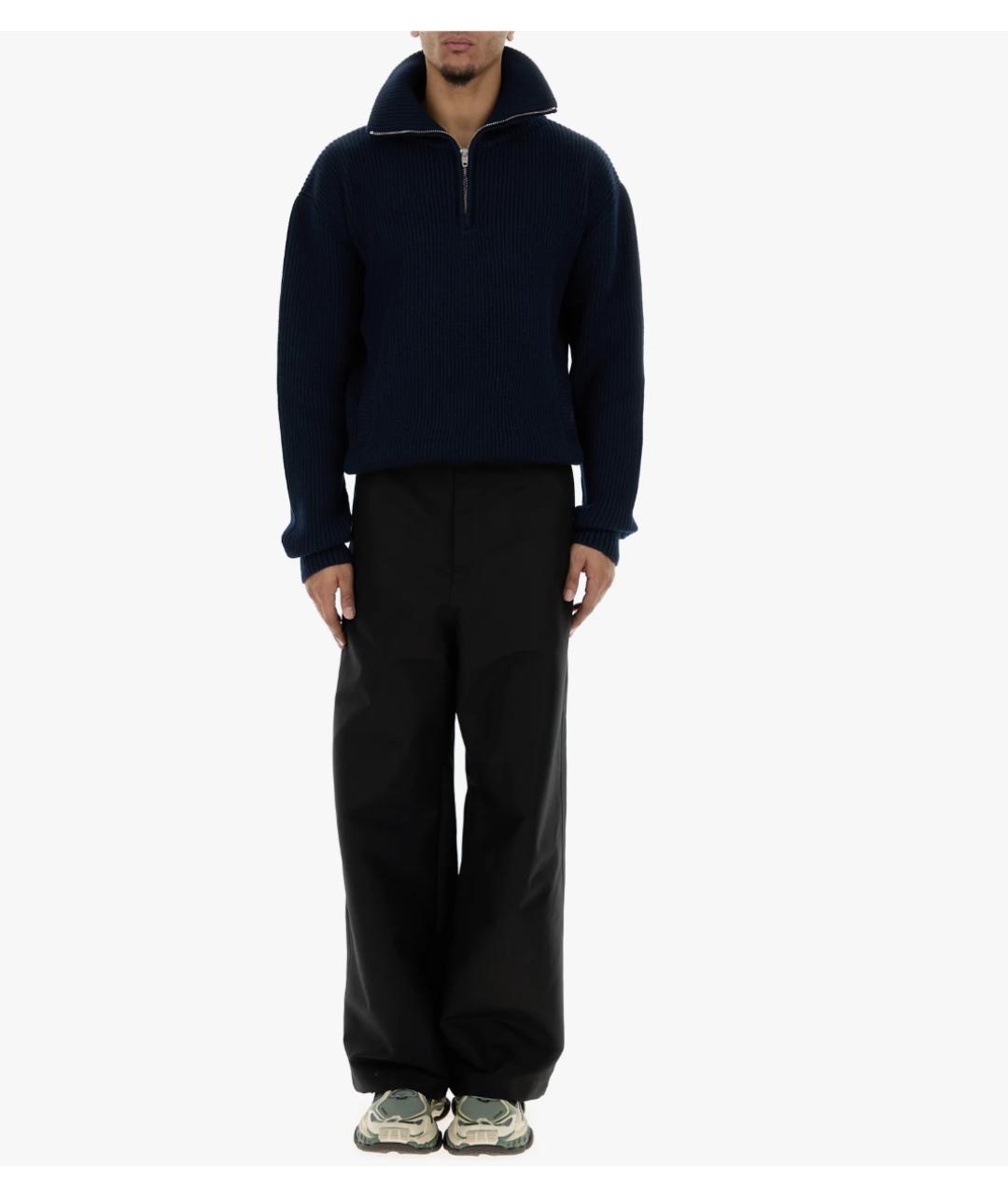 BALENCIAGA Темно-синий шерстяной джемпер / свитер, фото 4