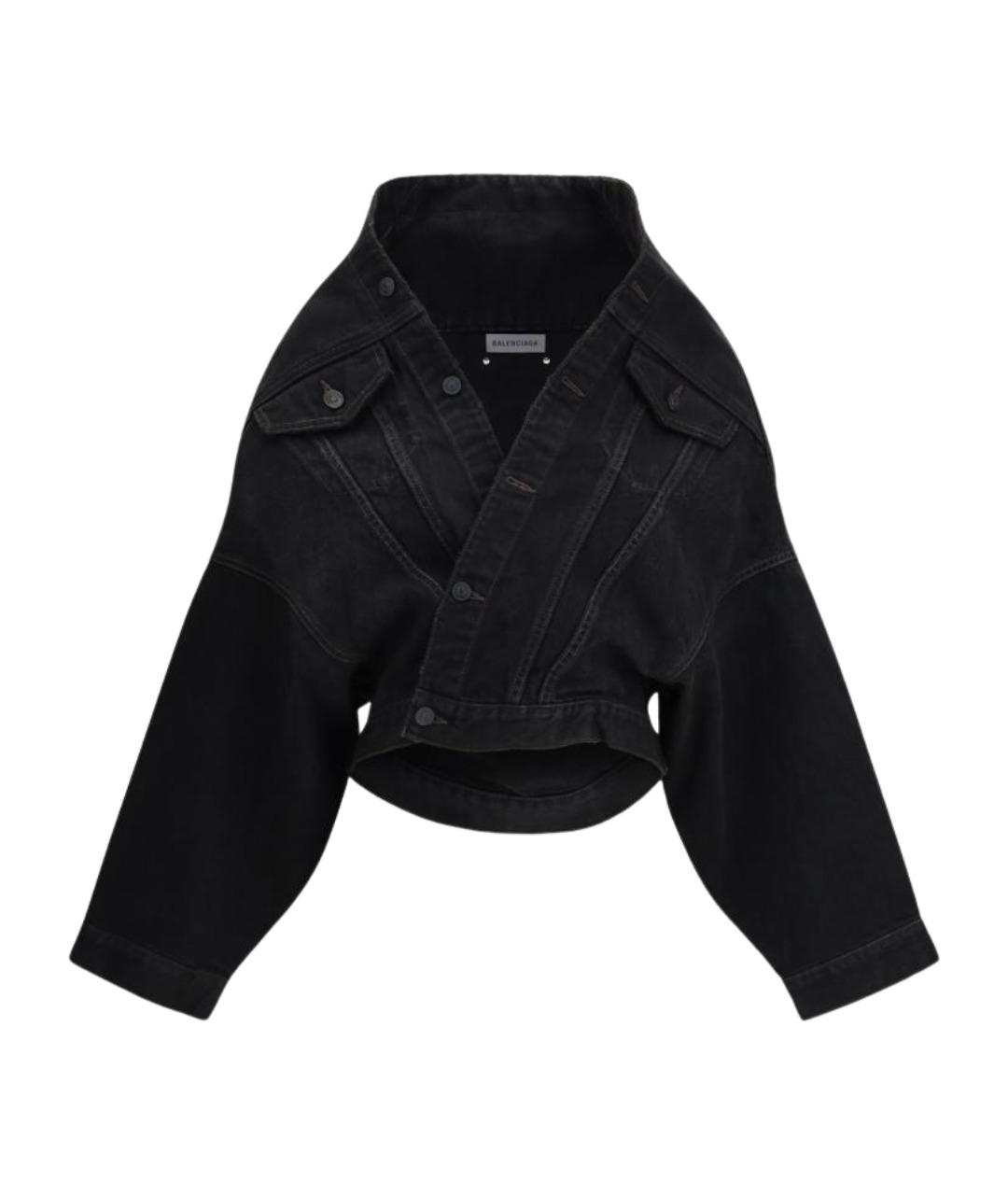 BALENCIAGA Черная хлопковая куртка, фото 1