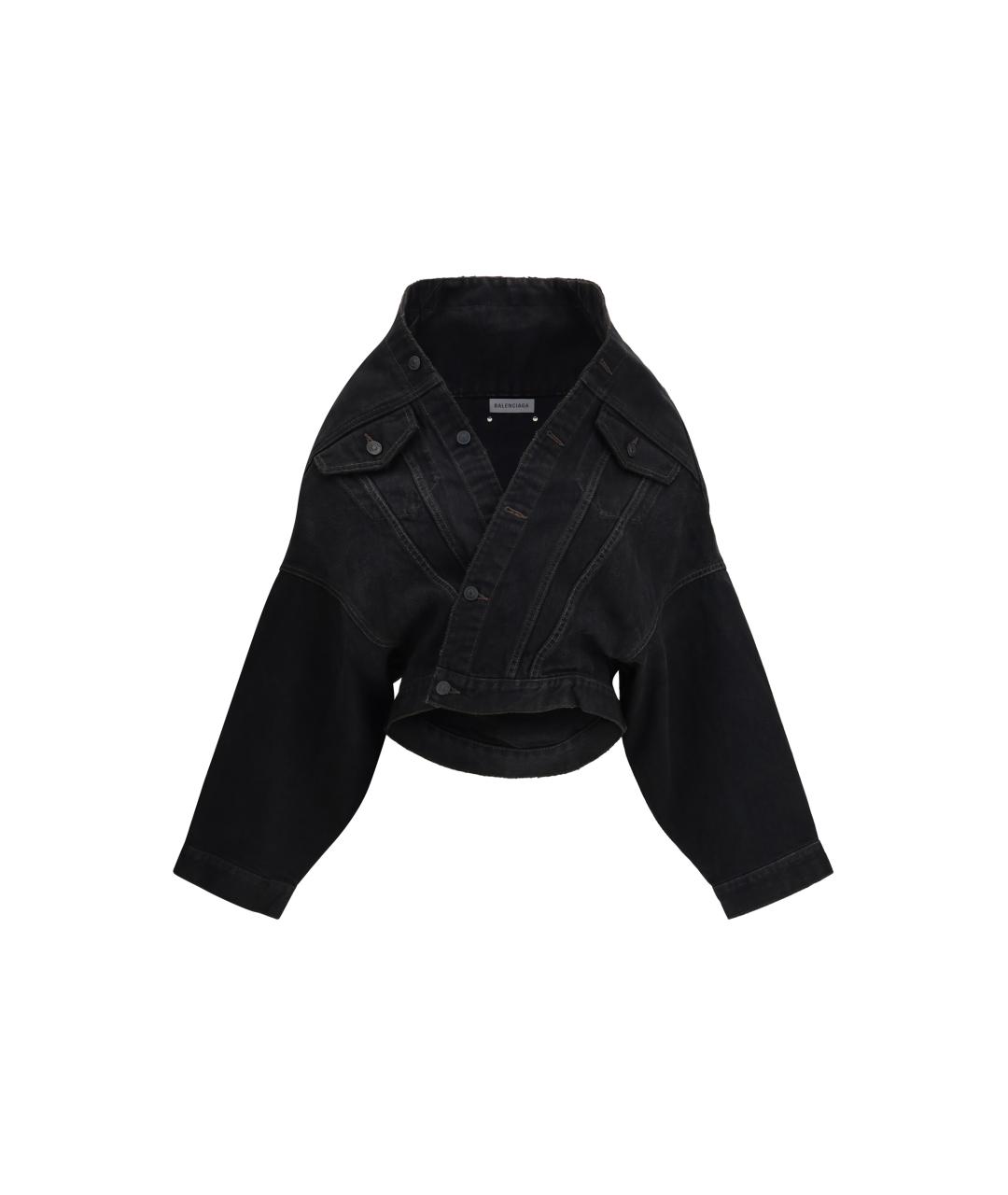 BALENCIAGA Черная хлопковая куртка, фото 4