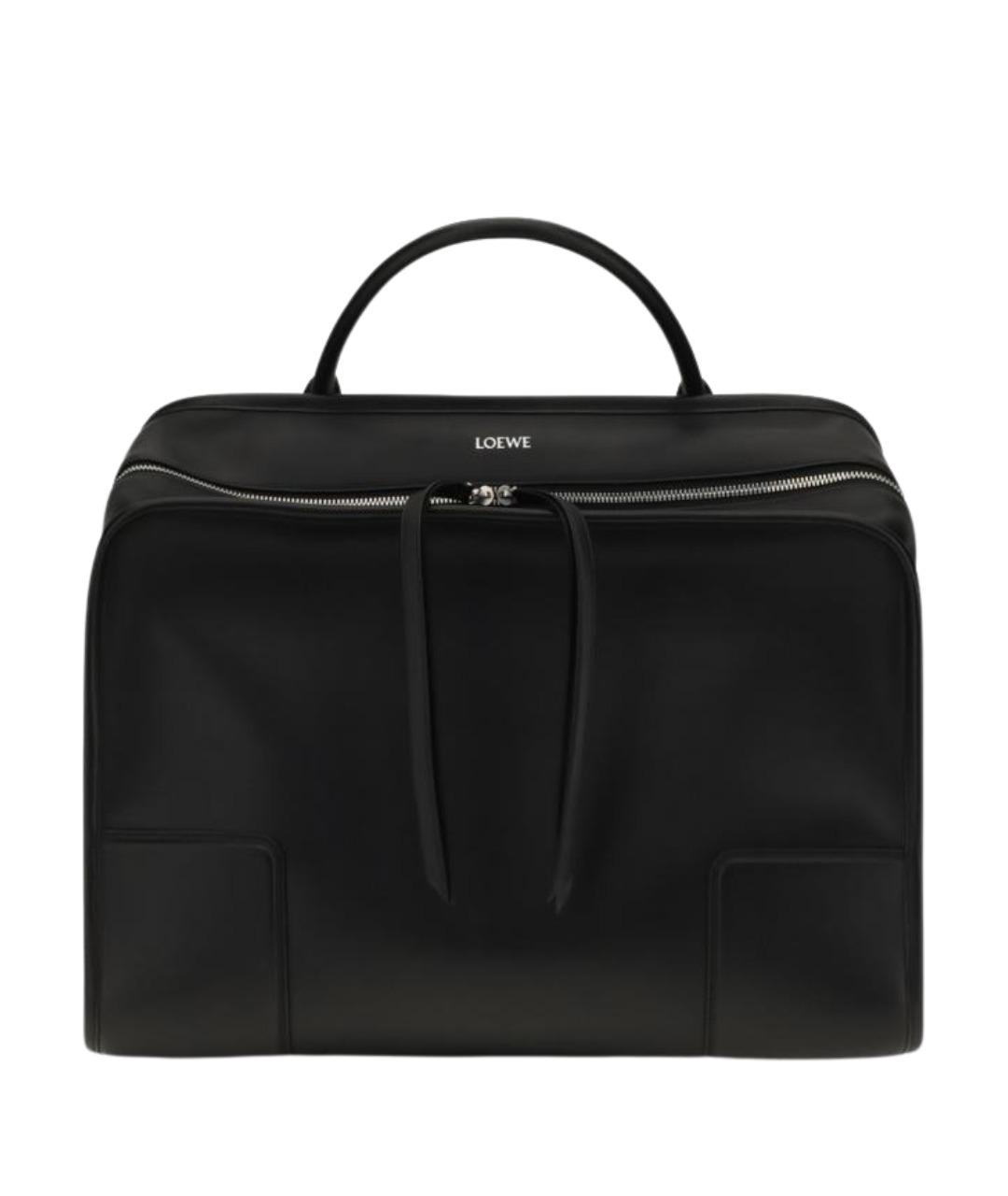 LOEWE Черная кожаная сумка тоут, фото 1