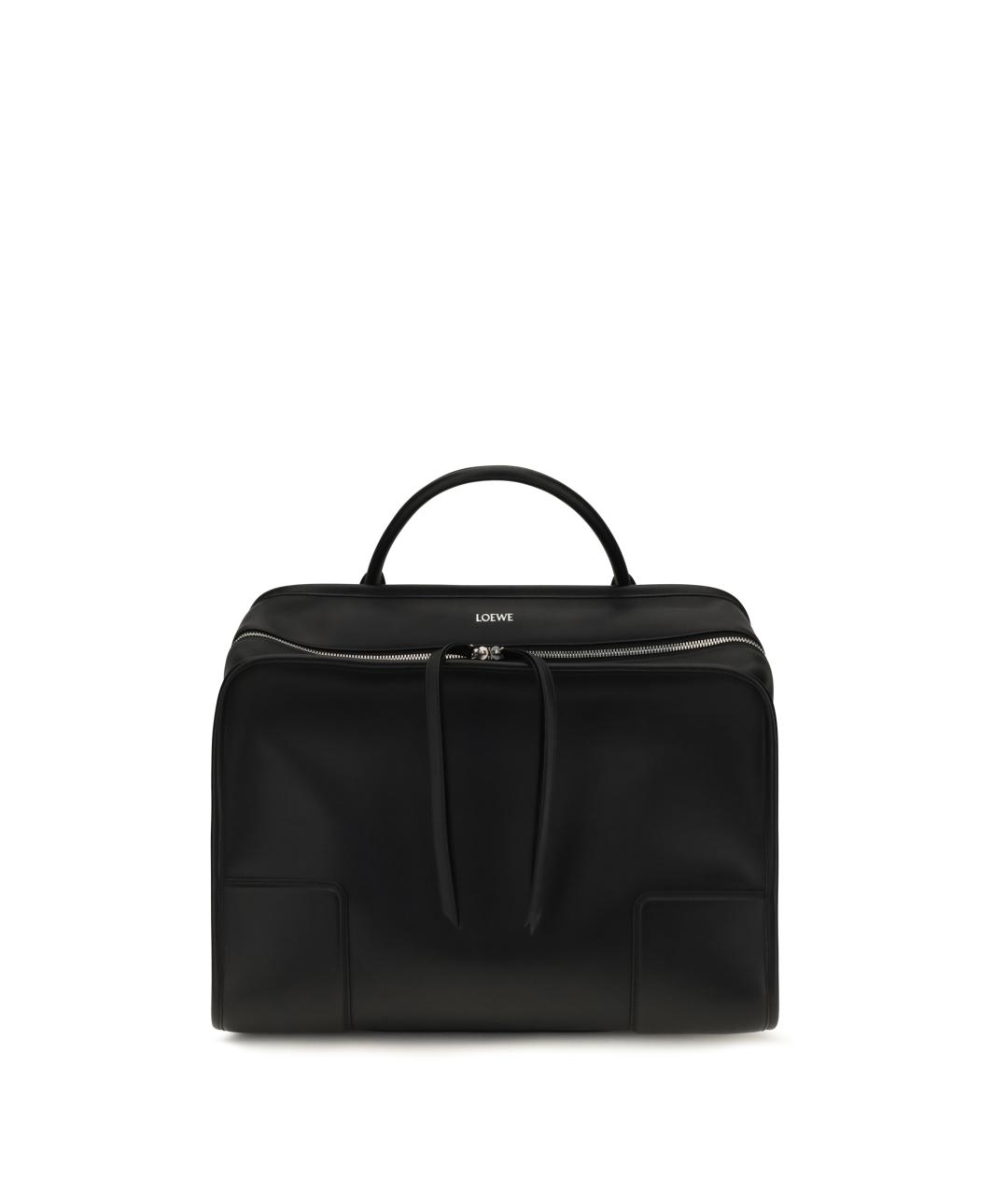 LOEWE Черная кожаная сумка тоут, фото 5