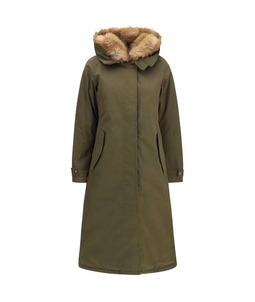 WOOLRICH Зеленое хлопковое пальто, фото 1