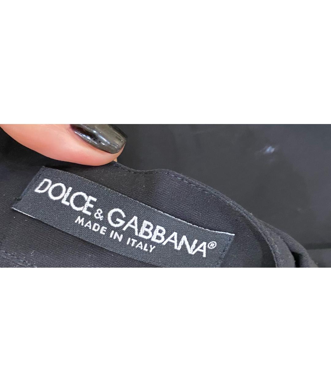 DOLCE&GABBANA Черная хлопковая рубашка, фото 2