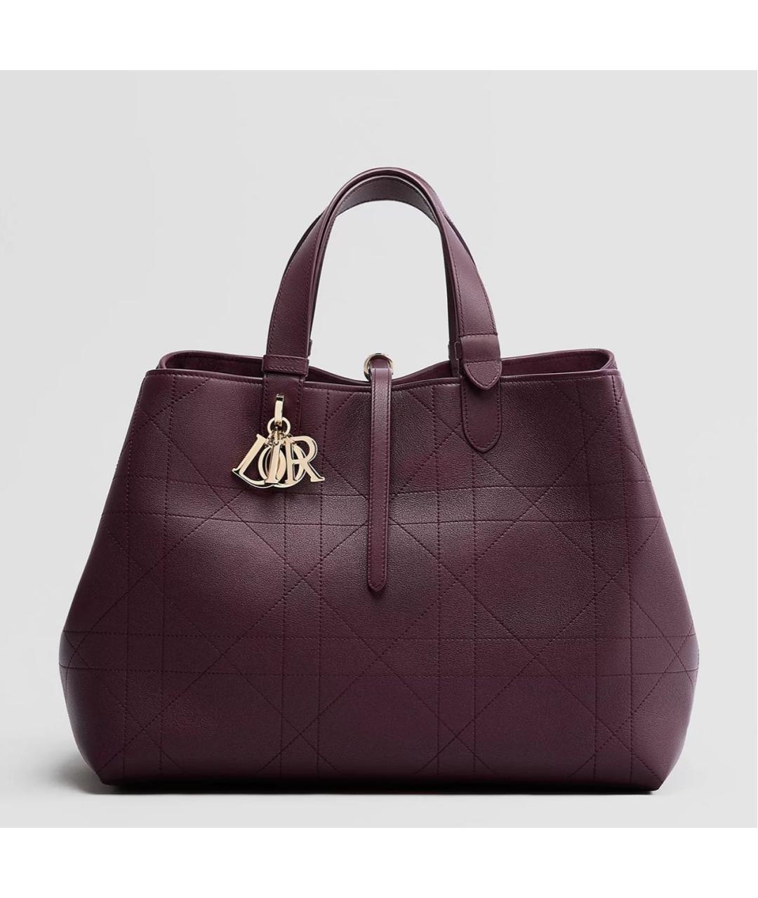 CHRISTIAN DIOR Бордовая кожаная сумка с короткими ручками, фото 5