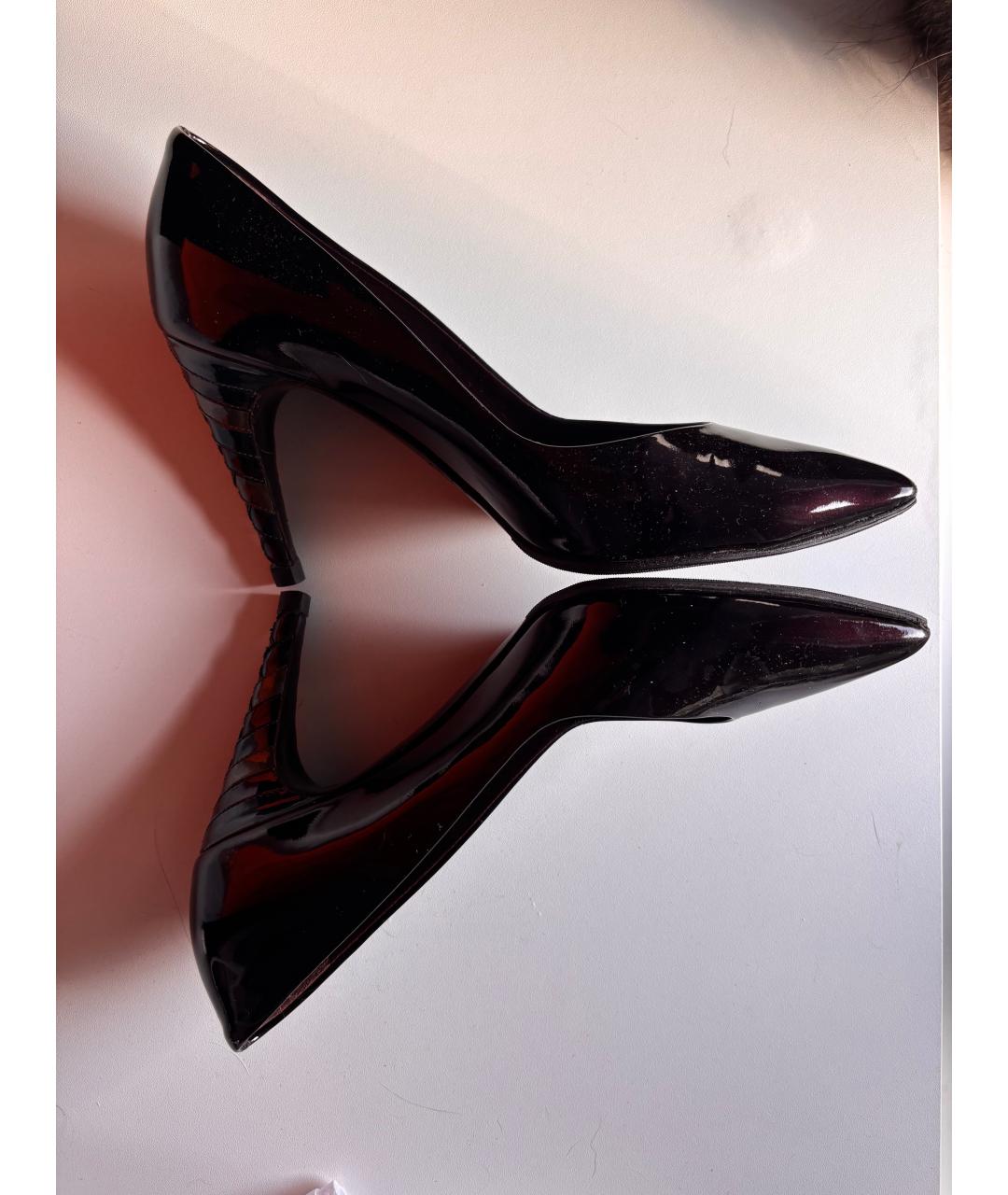 LOUIS VUITTON Бордовые туфли из лакированной кожи, фото 6