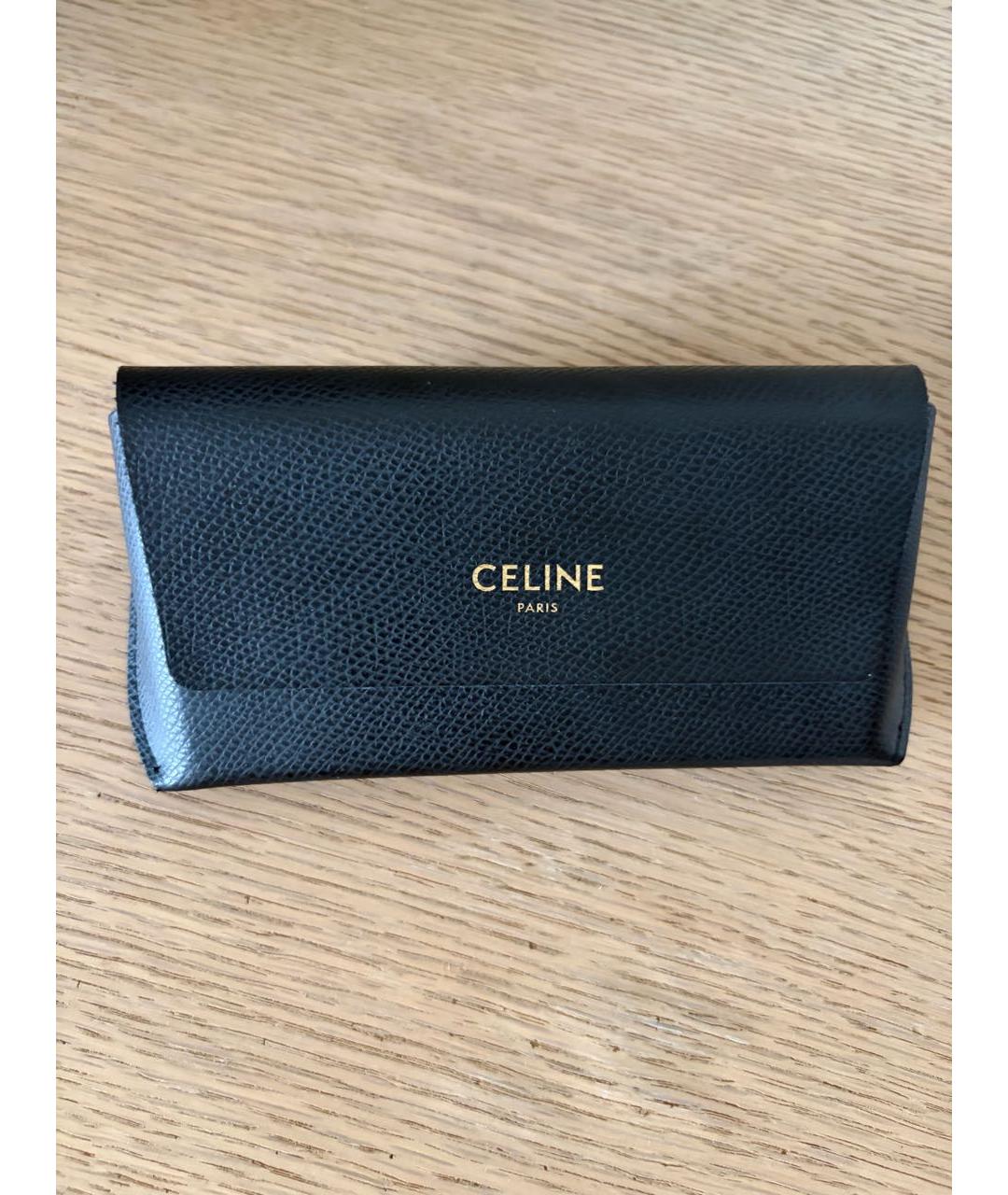 CELINE Коричневые пластиковые солнцезащитные очки, фото 7