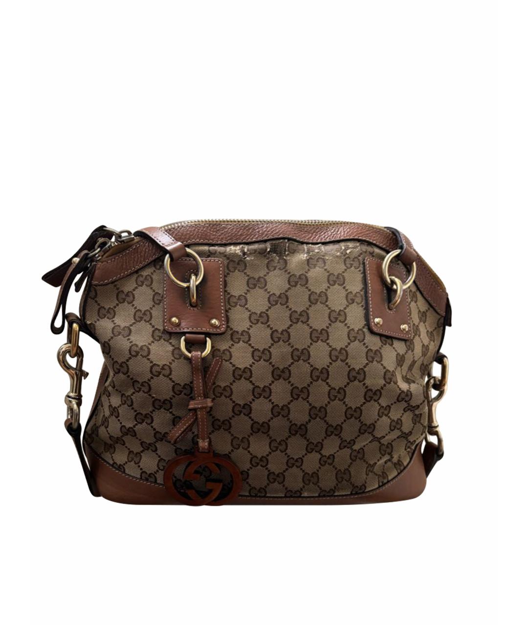 GUCCI Бежевая сумка тоут из канвы, фото 1