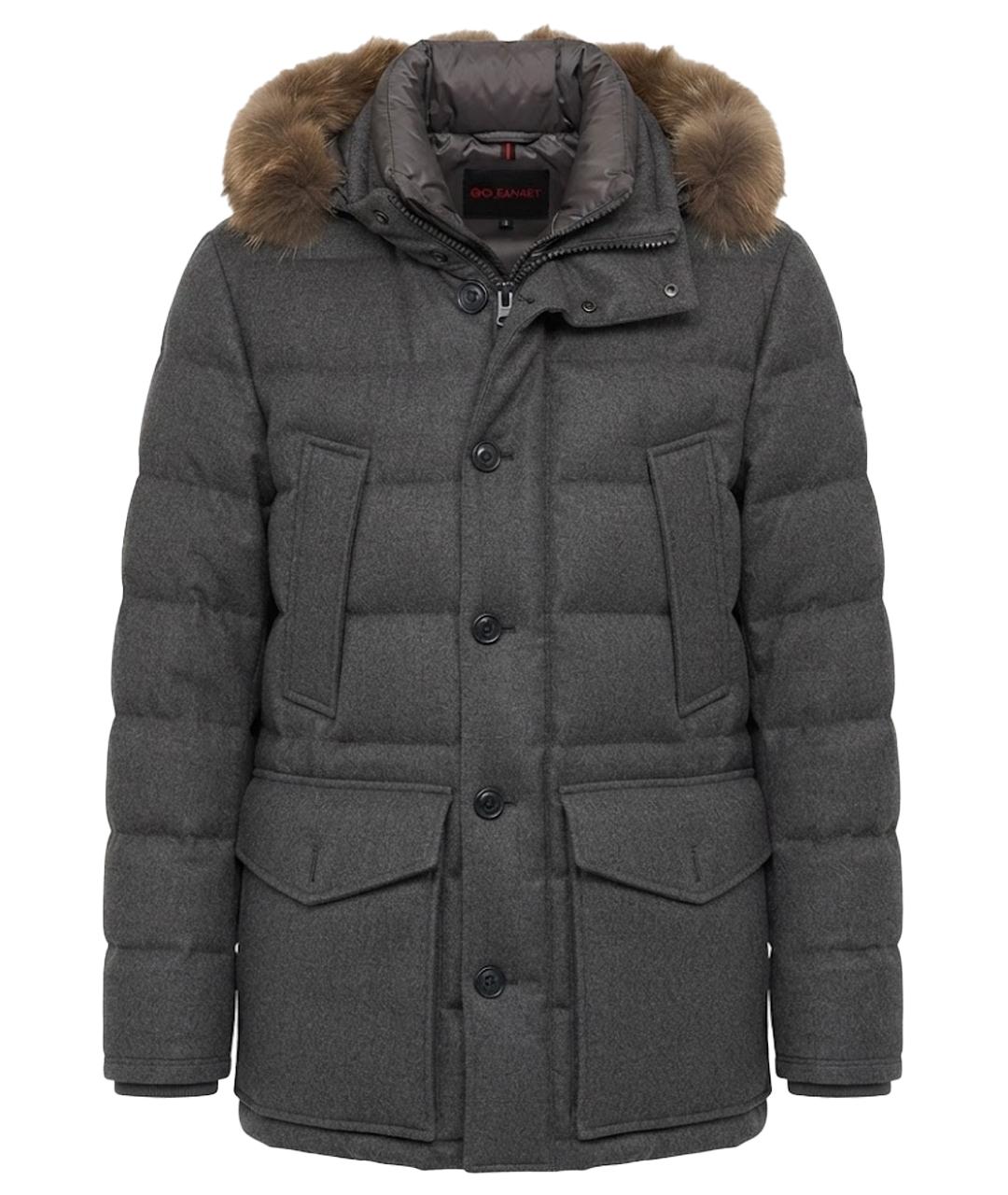 MONCLER Серая полиэстеровая куртка, фото 6