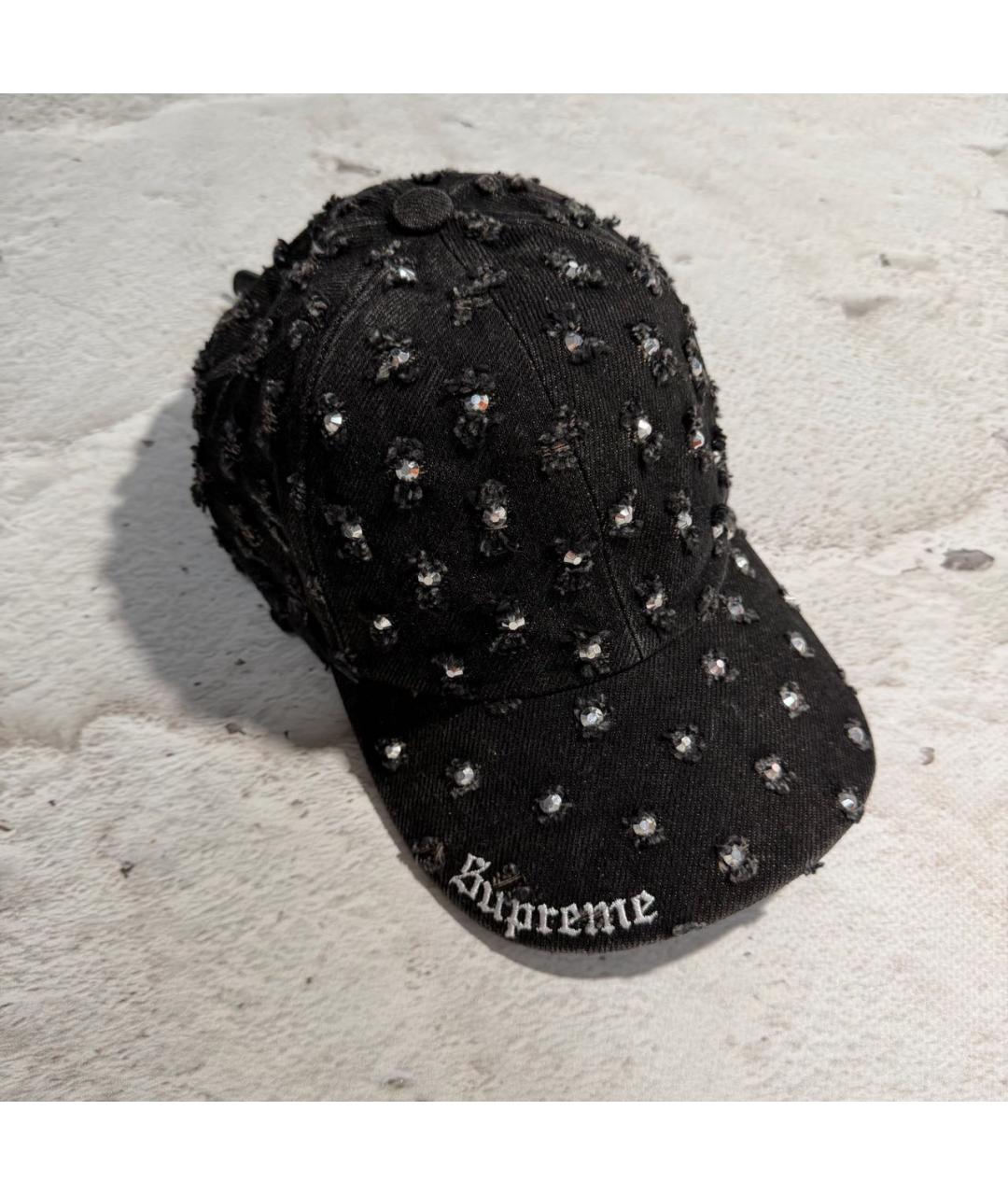 SUPREME Черная хлопковая кепка, фото 9