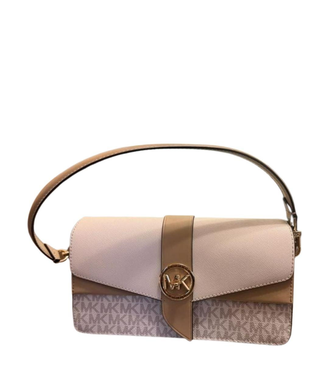 MICHAEL KORS Бежевая сумка через плечо из канвы, фото 1