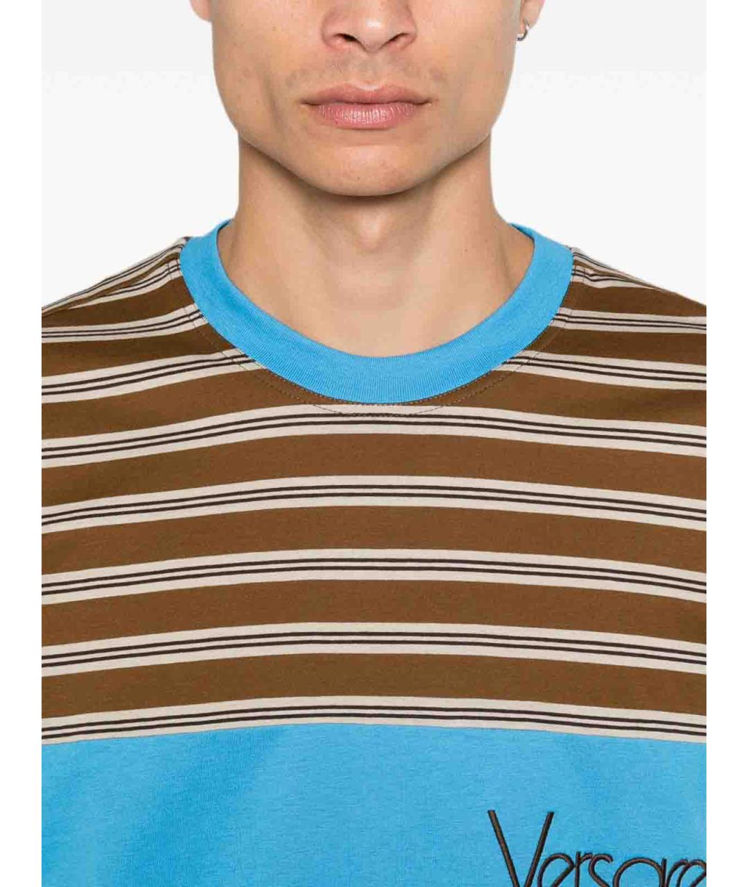 VERSACE Мульти хлопковая футболка, фото 2