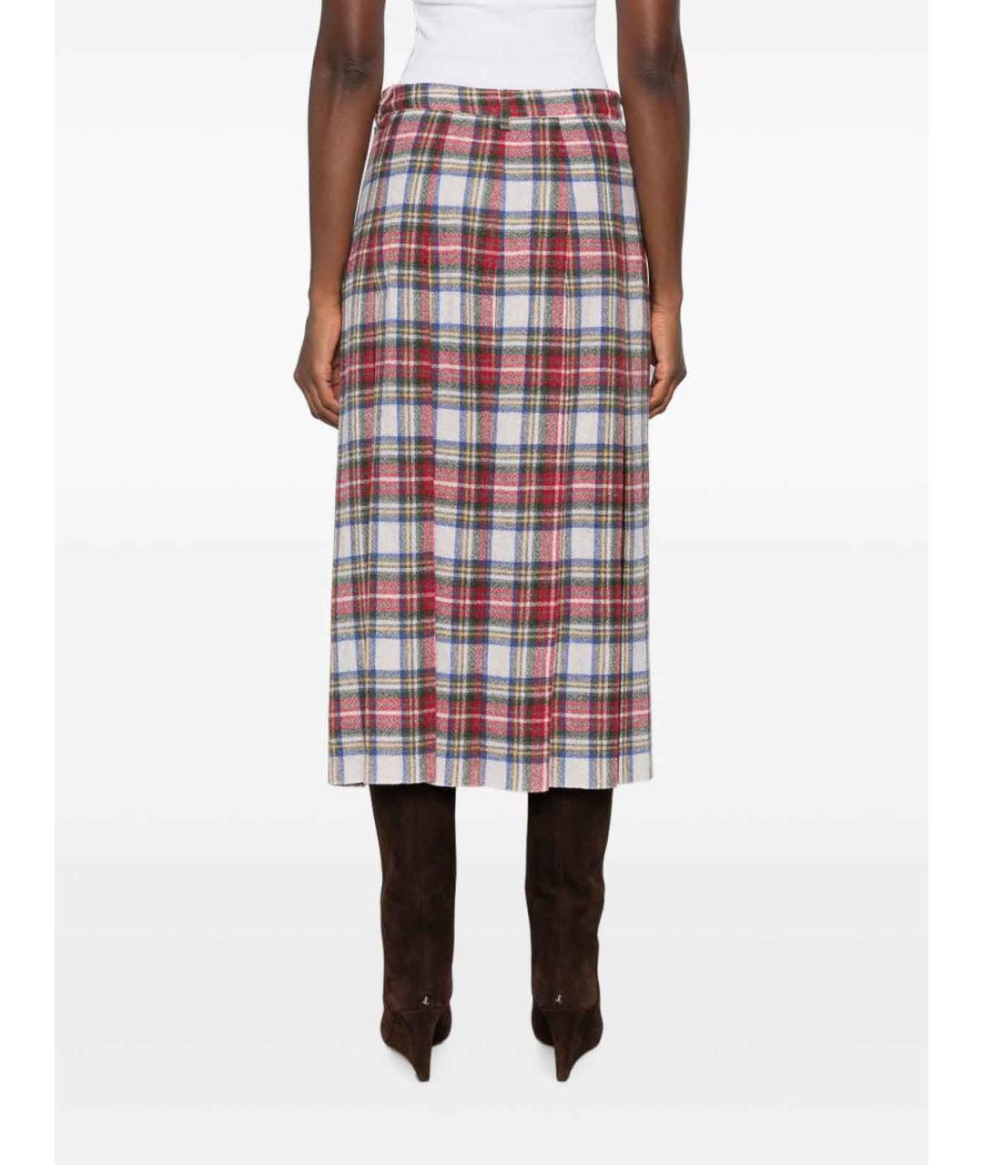 MM6 MAISON MARGIELA Мульти шерстяная юбка миди, фото 5