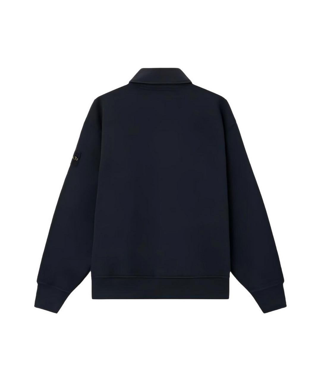 STONE ISLAND Синий хлопковый джемпер / свитер, фото 2