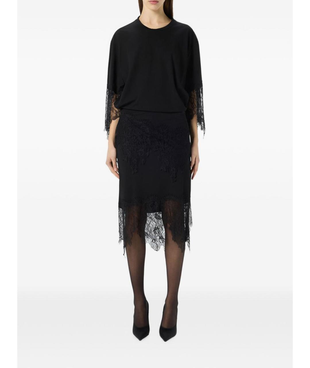 BLUMARINE Черное полиамидовое повседневное платье, фото 5