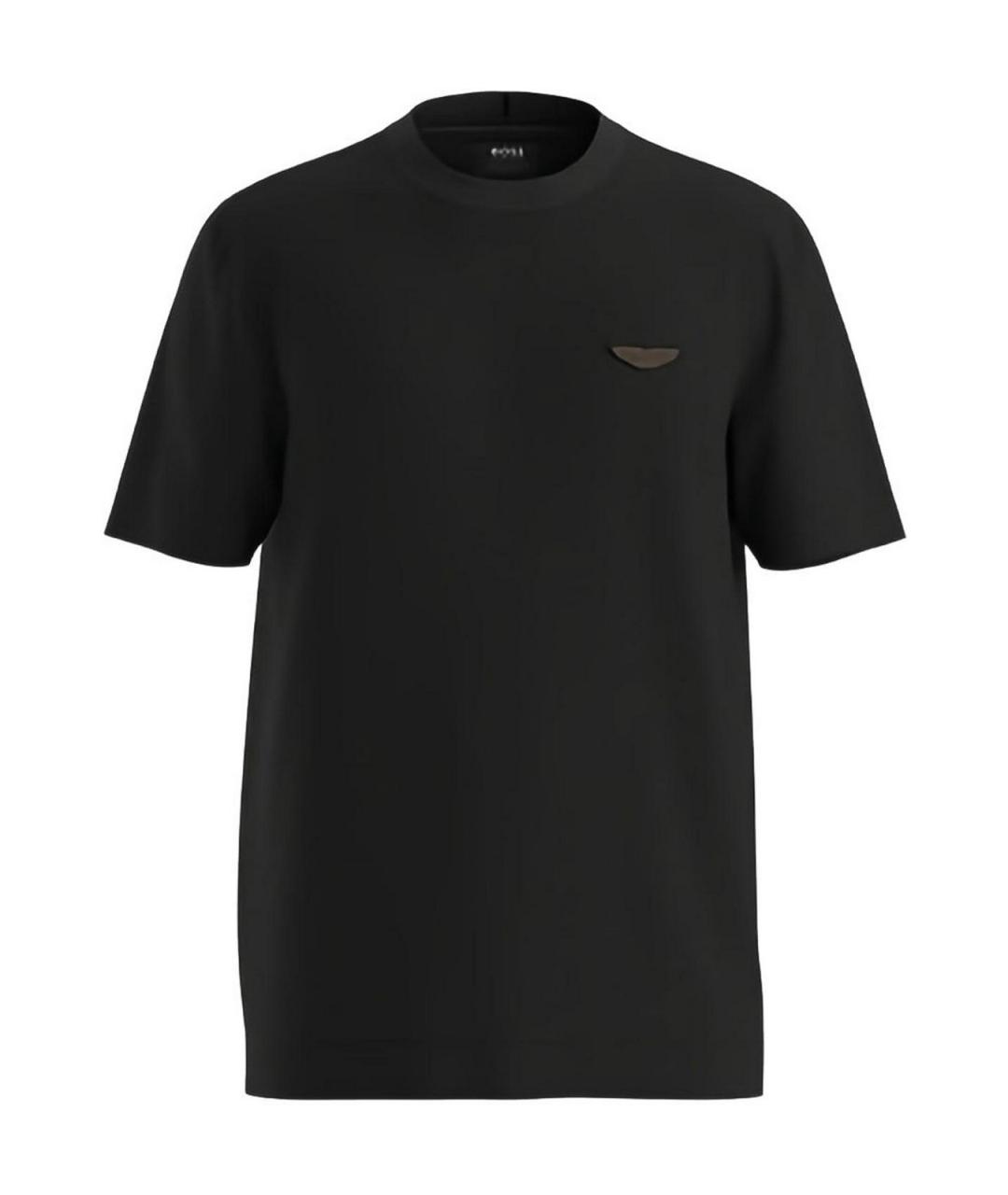 HUGO BOSS Черная хлопковая футболка, фото 1