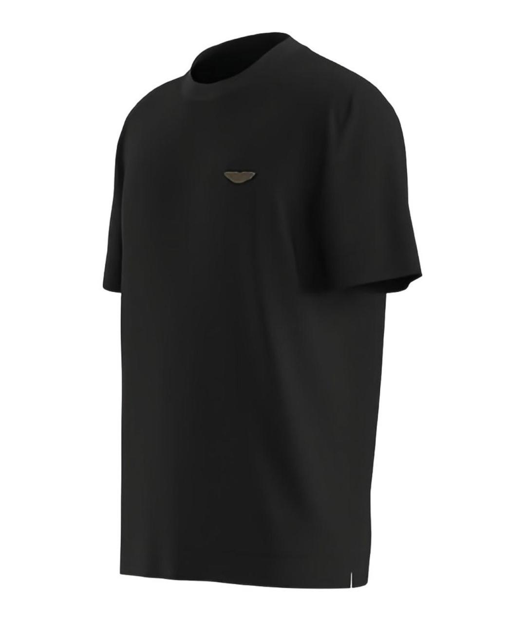 HUGO BOSS Черная хлопковая футболка, фото 3