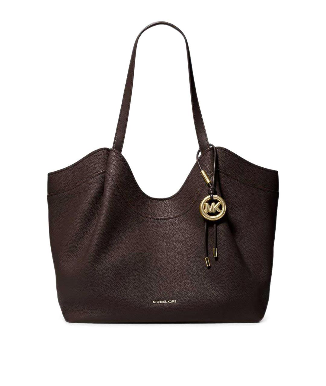 MICHAEL KORS Коричневая кожаная сумка через плечо, фото 1