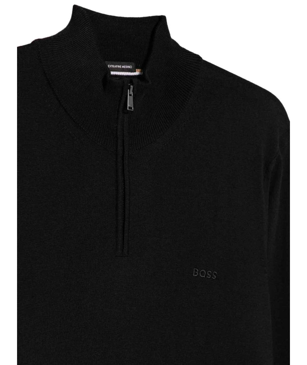 HUGO BOSS Черный шерстяной джемпер / свитер, фото 3