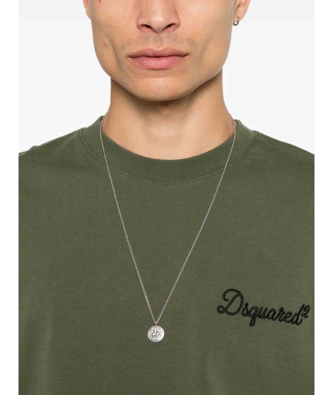 DSQUARED2 Зеленая футболка, фото 4