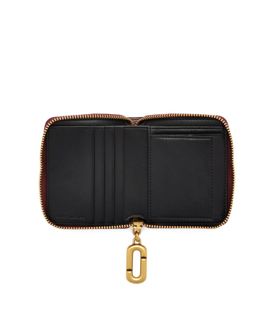 MARC JACOBS Бордовый кожаный кошелек, фото 2