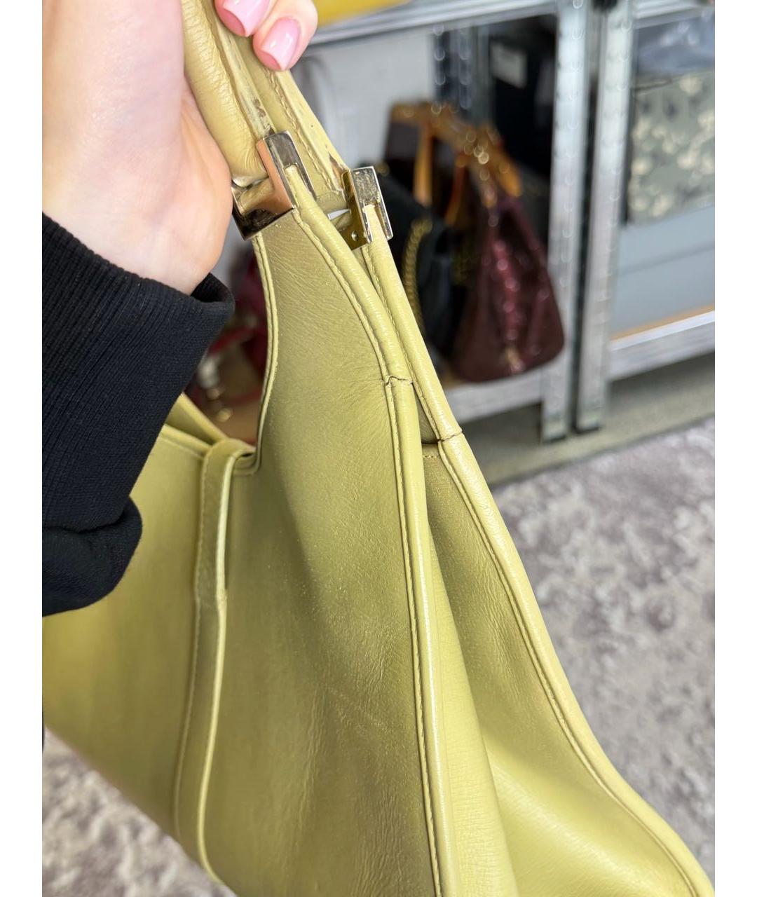 GUCCI Бежевая кожаная сумка тоут, фото 6