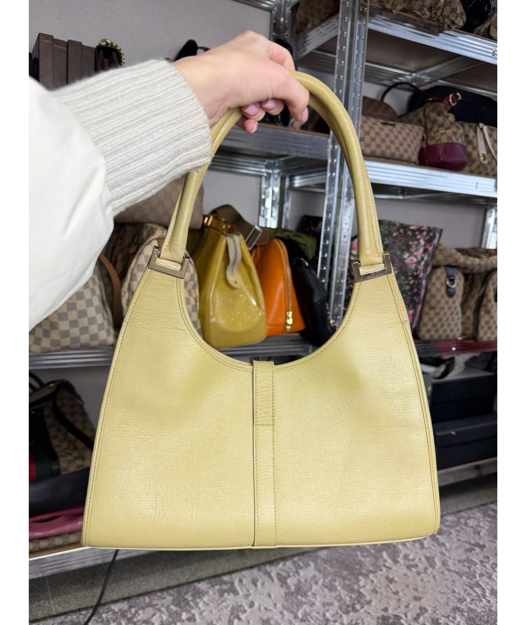 GUCCI Бежевая кожаная сумка тоут, фото 3
