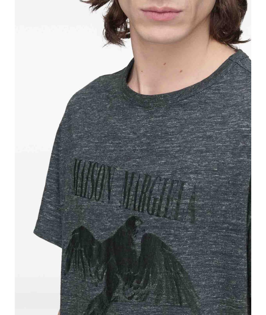 MAISON MARGIELA Серая хлопковая футболка, фото 4
